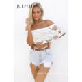 Piage Frill Lace Women Crop Top